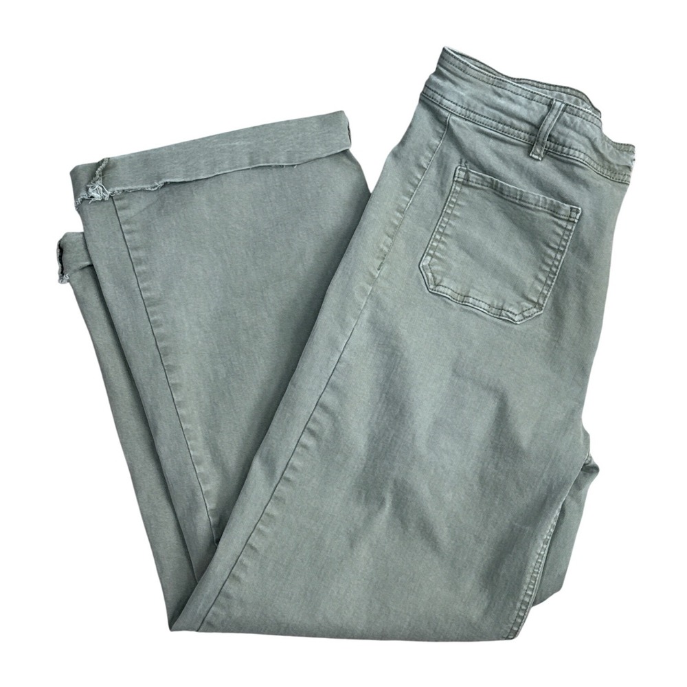 OAT New York Wide Leg Utility Pants Women Size 10/30 Green